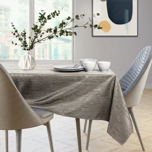 Obrus Vesta Cappuccino Tłoczony Nowoczesny 110 koło AmeliaHome - TCLOTH/AH/VESTA/HMD/CAPPUCCINO/R110X110 - Obrusy i serwetki - miniaturka - grafika 3