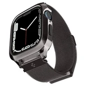 Akcesoria do smartwatchy - Spigen Etui z paskiem Metal Fit Pro do Apple Watch 8/7 45mm / SE2/6/SE/5/4 44mm, grafitowe - miniaturka - grafika 1