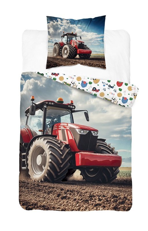 Pościel bawełniana dziecięca 140x200 5700a traktor