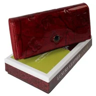 Portfele - Portfel Damski Skórzany Peterson Długi Suwak Wewnątrz Skóra Naturalna Lakierowana PTN 72037 CZERWONY 18,5 x 9 x 3,5 [cm] - miniaturka - grafika 1