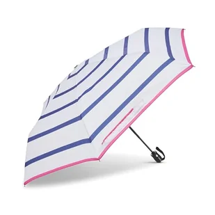 Samsonite Kompaktowy parasol z automatycznym otwieraniem/zamykaniem, Biały/niebieski/różowy pasek, ONESIZE - Parasole - miniaturka - grafika 1