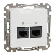 Gniazdka elektryczne - Gniazdo komputerowe 2xRJ45 kat.6 UTP, biały SEDNA DESIGN - miniaturka - grafika 1