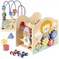 Zabawki interaktywne dla dzieci - Zabawka drewniana Lupilu 427272 Kostka motoryczna - miniaturka - grafika 1