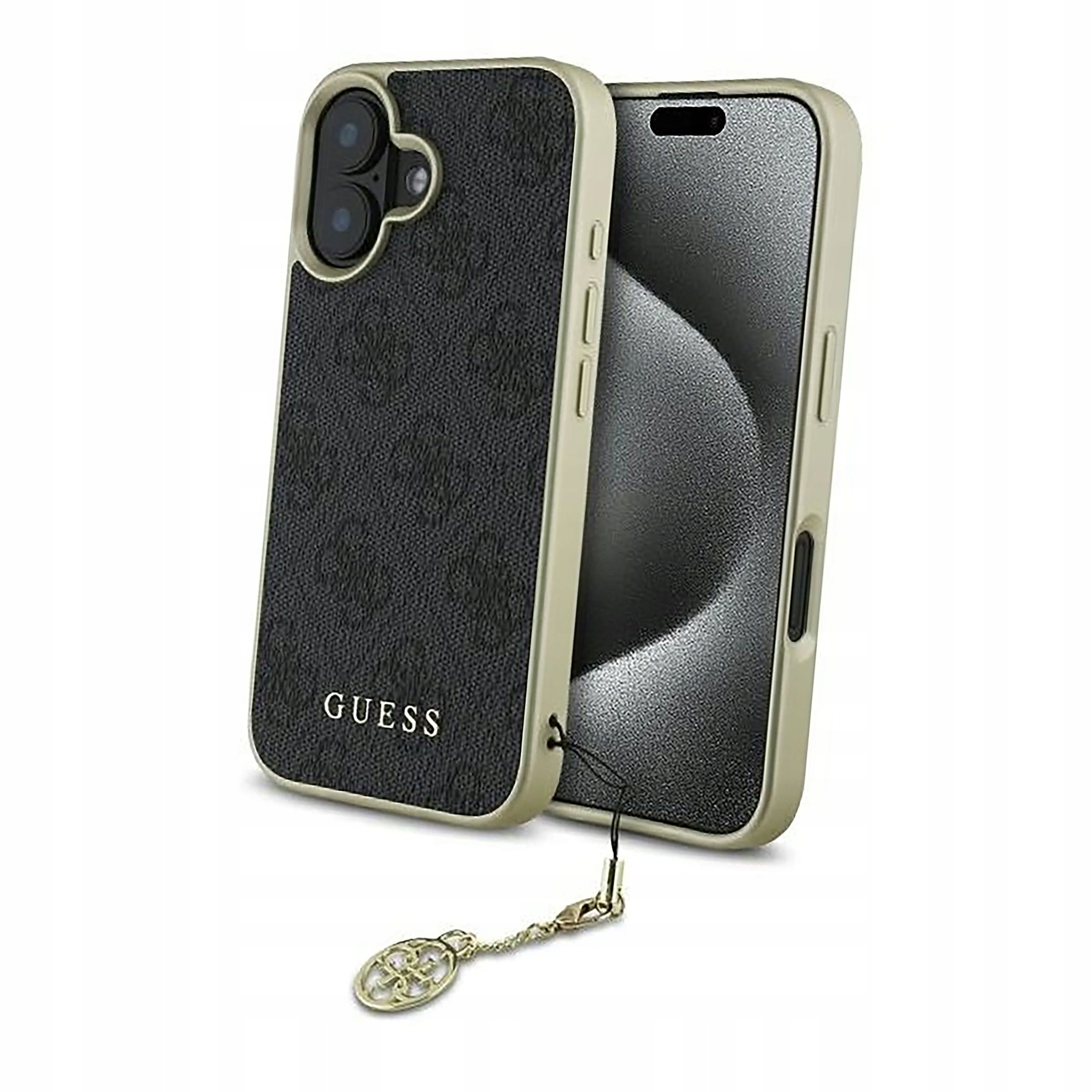 Plecki Etui Guess 4G Charms Collection do iPhone 16 Plus czarne