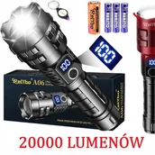 Latarki - Latarka Led 20000 Lumenów Wojskowa Taktyczna 5 Trybów Akumulator Bateria - miniaturka - grafika 1