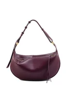 Torebki damskie - Skórzana torebka łódka - Bordowy - miniaturka - grafika 1