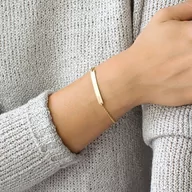 Bransoletki - Bransoletka blaszka STAL SZLACHETNA POZŁACANA - miniaturka - grafika 1