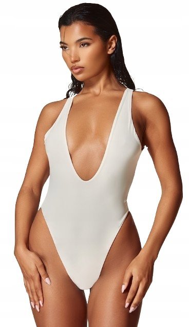 Prettylittlething Body Dopasowane Ecru Xxs Ekw