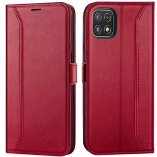 Etui na telefon komórkowy Samsung Galaxy A22 5G składane etui ochronne, czerwone - Etui i futerały do telefonów - miniaturka - grafika 1