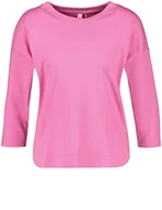 Bluzki damskie - Gerry Weber Damska bluzka z mieszanką materiałów, koszulka z długim rękawem, koszulka z długim rękawem, jednokolorowa, Soft Pink, 34 - miniaturka - grafika 1