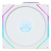 Wentylatory komputerowe - Lian Li Uni Fan TL140 LCD Wireless Obudowa komputera Wentylator 14 cm Biały 1 szt. 14TLLCD1W1W - miniaturka - grafika 1