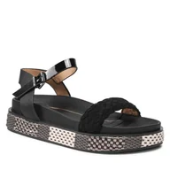 Sandały damskie - Wrangler Sandały Amaya Woven WL21661A Black 062 - miniaturka - grafika 1