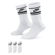 Skarpetki damskie - Nike, Sportswear Everyday Essential skarpety środkowe (3 pary), białe / czarne / czarne, L, uniseks, dla dorosłych. - miniaturka - grafika 1
