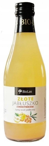 Żywy Ocet jabłkowy z rokitnikiem 330 ml BIOLAS