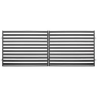 Ogrodzenia - Brama dwuskrzydłowa Dorian ocynk RAL7016 struktura 500 x 154 cm - miniaturka - grafika 1