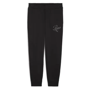 PUMA ESS Script spodnie dresowe FL cl PUMA czarne - Spodnie rowerowe - miniaturka - grafika 1