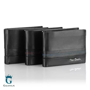 Skórzany portfel męski z przeszyciami Pierre Cardin TILAK97 8806 - Portfele - miniaturka - grafika 1