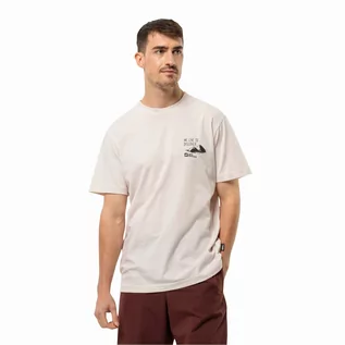 Koszulki męskie - Męski t-shirt Jack Wolfskin DISCOVER T M sea shell - M - grafika 1