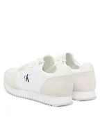 Sneakersy męskie - Calvin Klein Jeans Sneakersy Runner Laceup Sock Mg Nylon Mix YW0YW01644 Biały - miniaturka - grafika 1