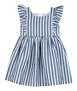 Sukienki - Chicco letnia sukienka dla dziewczynki w paski, niebieski, 104 cm - grafika 1