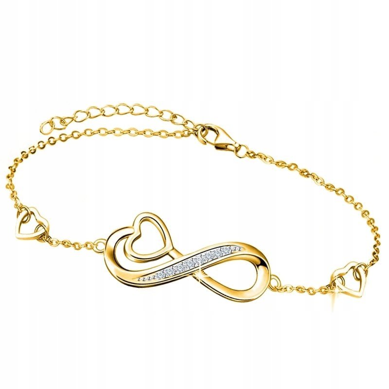 Bransoletka Złota Bransoletka Nieskończoność Serce Bransoletka Trusky
