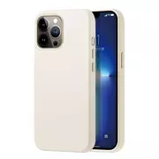 Etui i futerały do telefonów - Dux Ducis Roma skórzane etui do iPhone 13 Pro Max elegancki pokrowiec z naturalnej skóry biały - miniaturka - grafika 1