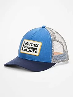 Czapki damskie - Marmot retro czapka trucker, czapka z ochroną UV, regulowana, do użytku na zewnątrz, do uprawiania sportu i podróży Varsity Blue/Arctic Navy Jeden rozmiar - grafika 1