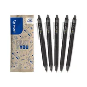 Pióra kulkowe - Zestaw automatyczne wymazywalne pióro kulkowe 5x PILOT Frixion Point Clicker 0,5 czarny - miniaturka - grafika 1