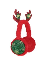 Czapki damskie - Sublevel Pluszowe nauszniki w kolorze czerwono-zielonym - miniaturka - grafika 1