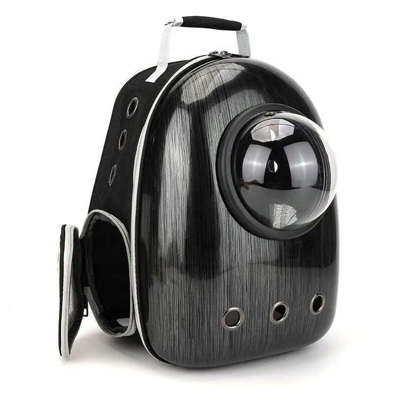 Plecak do transportu Zwierząt Kotów Transporter Kosmiczny Jakość Czarny