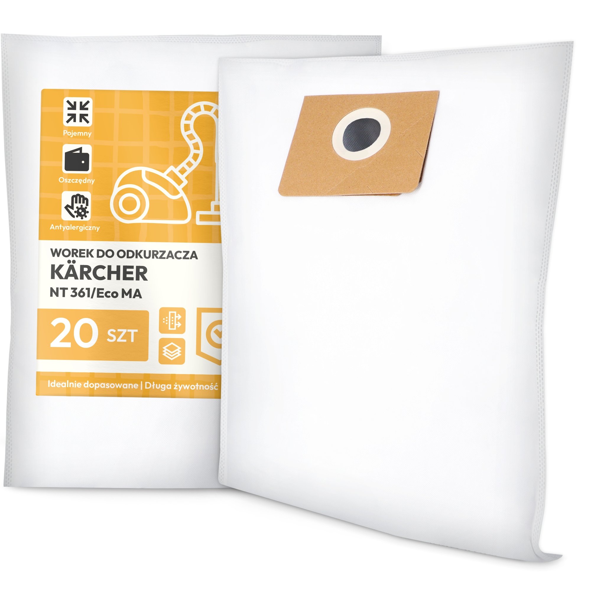 20x Worek do Odkurzacza Kärcher Nt 361/Eco Ma Syntetyczny Torba Worki G9