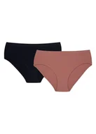 Majtki damskie - Majtki z wyższym stanem Bait 2-pak Henderson czarny, mauve XL - miniaturka - grafika 1