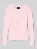 Swetry dla dziewczynek - Sweter o kroju regular fit z czystej bawełny - miniaturka - grafika 1