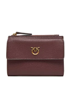 PINKO Duży Portfel Damski Compact Wallet AI 25-26 PCPL 103612 A29Q Bordowy - Portfele - miniaturka - grafika 1