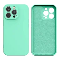 Etui i futerały do telefonów - Silicone case etui iPhone 13 Pro Max silikonowy pokrowiec miętowozielone - miniaturka - grafika 1