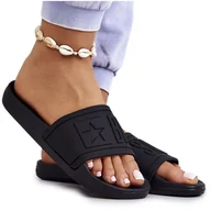 Klapki i japonki damskie - Klapki Damskie Big Star Czarne DD274A271 - miniaturka - grafika 1