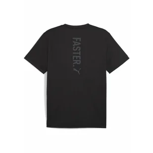 Męska koszulka do biegania z nadrukiem Faster PUMA Black Q3 & Q4 - Koszulki sportowe męskie - miniaturka - grafika 1