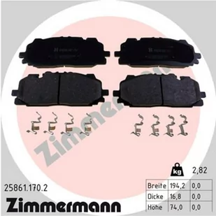 Klocki hamulcowe - komplet ZIMMERMANN 25861.170.2 - Klocki hamulcowe - miniaturka - grafika 1