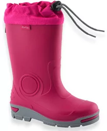 Buty dla dziewczynek - Dziewczęce kalosze ze ściągaczem różowe Renbut Muflon 23-487_0164 - grafika 1