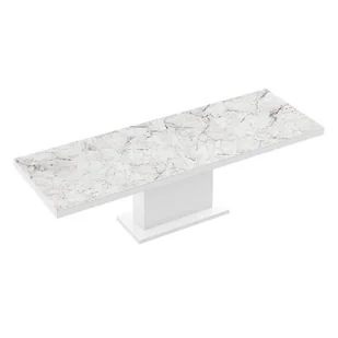 Stół rozkładany MODICA Venatino White HG + Biały HG - Stoły - miniaturka - grafika 1