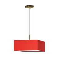 Lampy sufitowe - LYSNE Lampa wisząca BOGOTA z kwadratowym abażurem - kolor czerwony 14581 - KOLOR CZERWONY - miniaturka - grafika 1