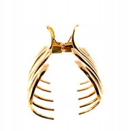 Ozdoby do włosów - Duża Klamra do włosów Metalowa szczęka Spinka złota - miniaturka - grafika 1