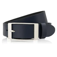 Paski - PASEK DAMSKI SKÓRZANY GRANATOWY 110 CM ZE SREBRNĄ KLAMRĄ PAOLO PERUZZI PG-02-DBS-110 - miniaturka - grafika 1