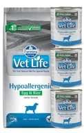Sucha karma dla psów - FARMINA Vet Life Dog Hypoallergenic Egg & Rice 12kg + Farmina Hypoallergenic 3x300g - miniaturka - grafika 1