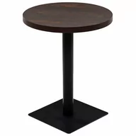Ławy i stoliki kawowe - vidaXL Stolik bistro z MDF, stalowa podstawa, 60x75 cm, ciemny jesion - miniaturka - grafika 1