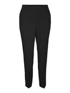 Spodnie damskie - VERO MODA Damskie spodnie VMZELDAMAYA MR Tapered Pant, czarne, 38/32, Schwarz, 38W / 32L - miniaturka - grafika 1