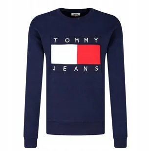 Tommy Jeans Granatowa Bluza bez kaptura Granatowa Duże Logo r. M - Bluzy męskie Tommy Jeans Granatowa Bluza bez kaptura Granatowa Duże Logo r. M - Bluzy męskie - miniaturka - grafika 1