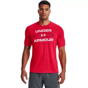 Męska koszulka treningowa Under Armour UA Tech 2.0 WM Graphic SS - czerwona - UNDER ARMOUR - Koszulki sportowe męskie - miniaturka - grafika 1