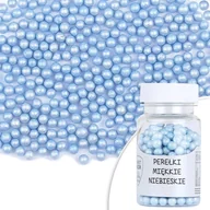 Dodatki do ciast w proszku - Posypka cukrowa PEREŁKI MIĘKKIE NIEBIESKIE Sweet Decor, 30 g - miniaturka - grafika 1