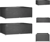 Pokrowce na meble ogrodowe - vidaXL Pokrowce na meble ogrodowe 2 szt. 12 oczek 240x180x80 cm Prostokątne - Pokrowce ochronne na meble ogrodowe - miniaturka - grafika 1